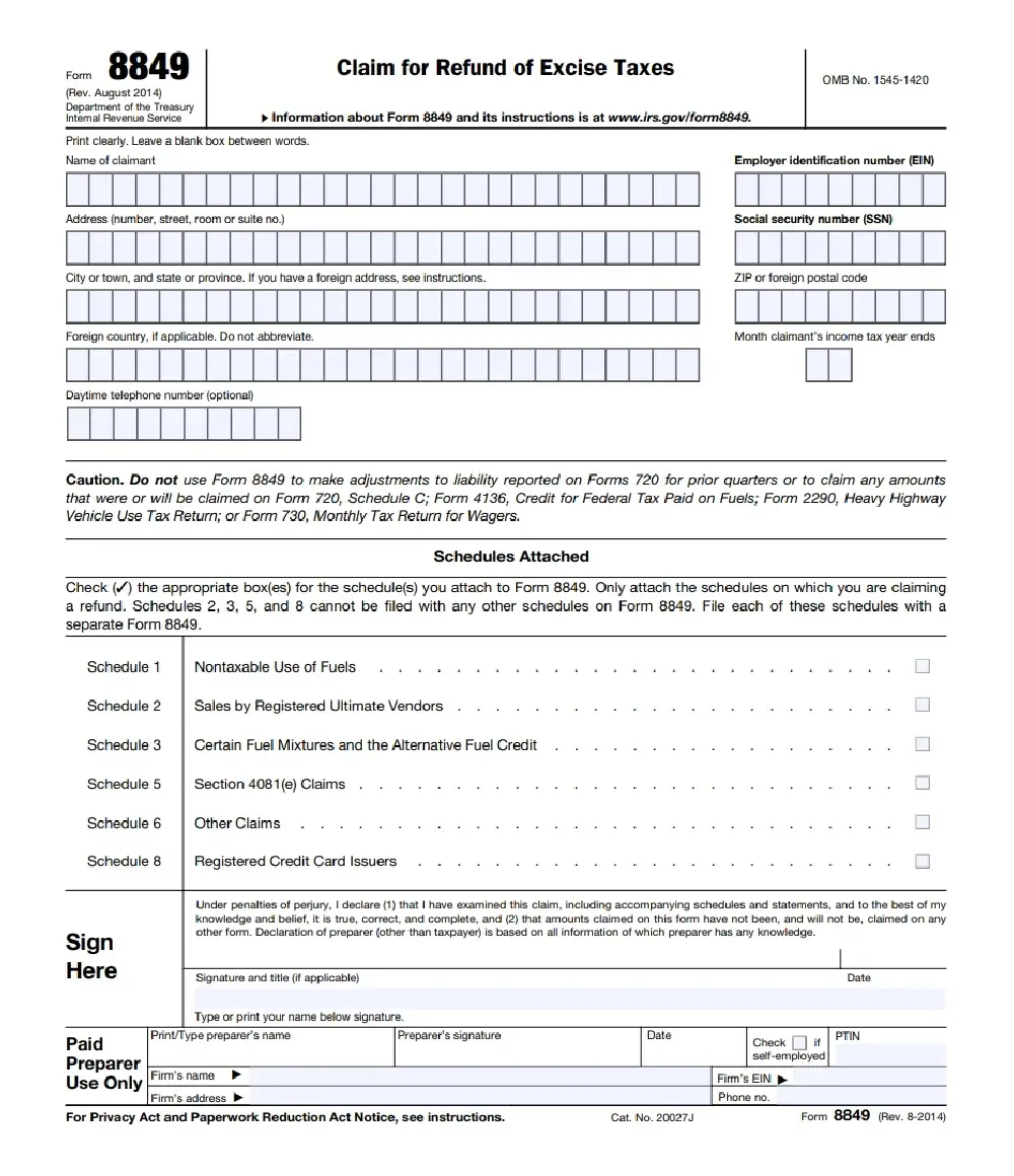 Form 8849